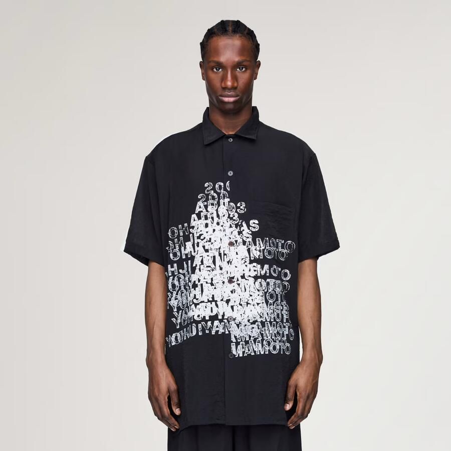 Adidas Y-3 PLACED GRAPHIC SHORT SLEEVE LONG SHIRT