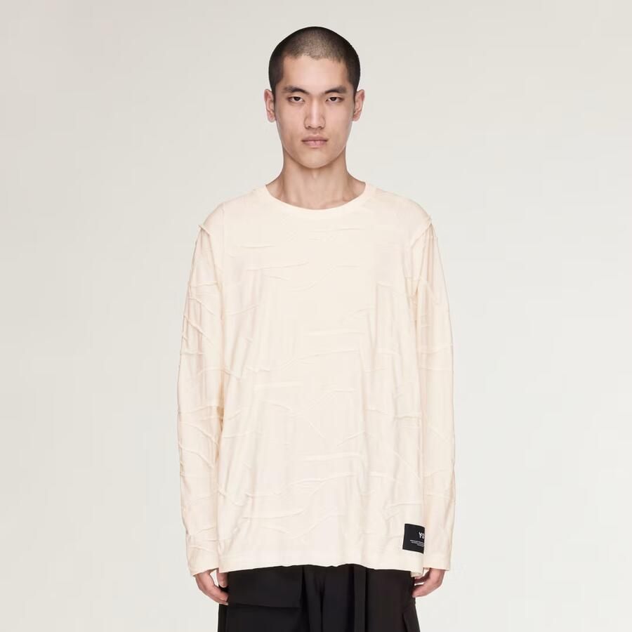 Adidas Y-3 PLEATED OVERSIZED LONG SLEEVE T-SHIRT
