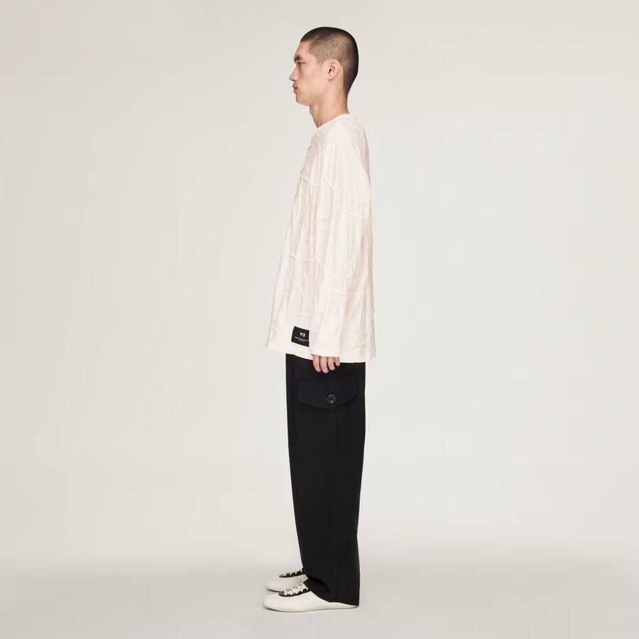 Adidas Y-3 PLEATED OVERSIZED LONG SLEEVE T-SHIRT - Foto 2