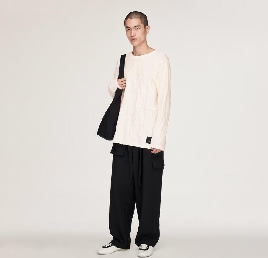 Adidas Y-3 PLEATED OVERSIZED LONG SLEEVE T-SHIRT - Foto 3