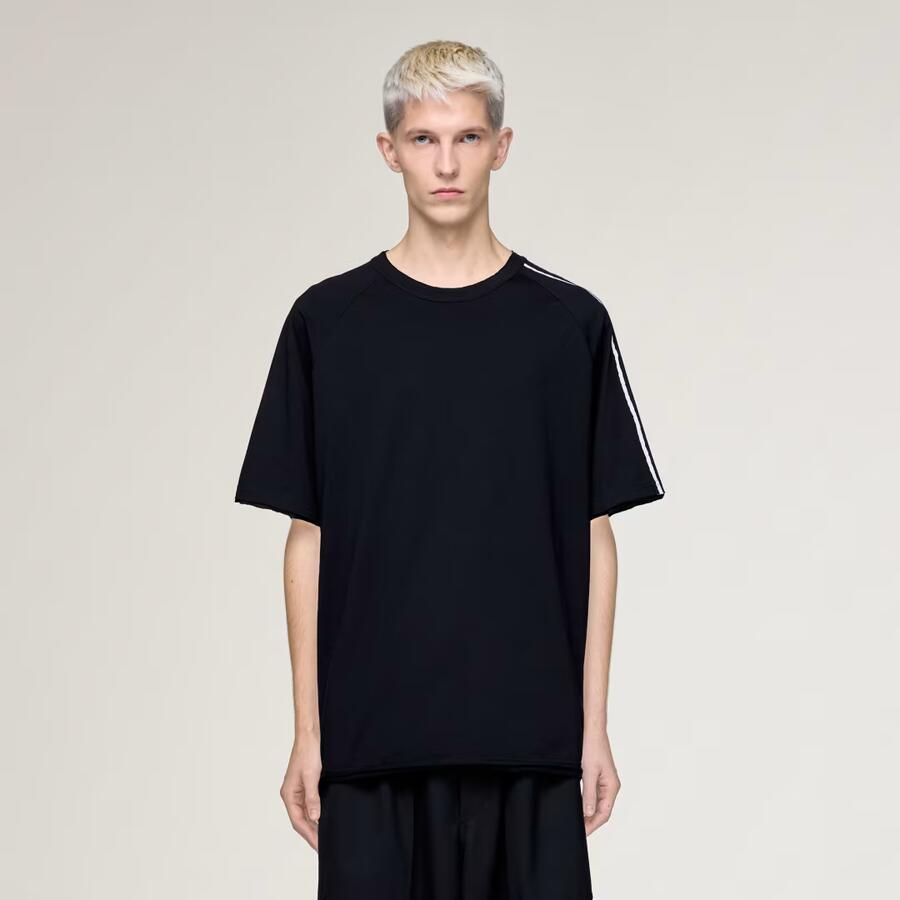 Adidas Y-3 Raw Edge 3-Stripes T-shirt met Korte Mouwen