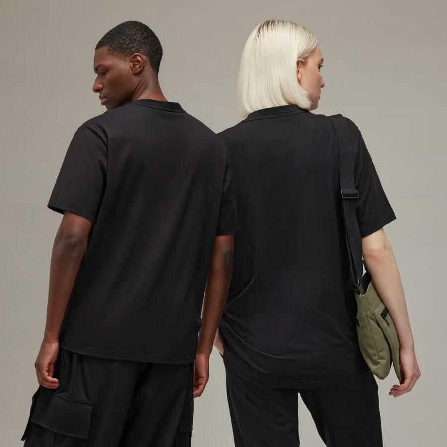 Y-3 Katoenen T-shirt met Toon-op-Toon Print Black Heren - Foto 3