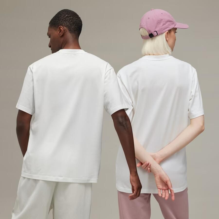 Y-3 Korte Mouw Logo T-shirt Regular Fit White Heren - Foto 2