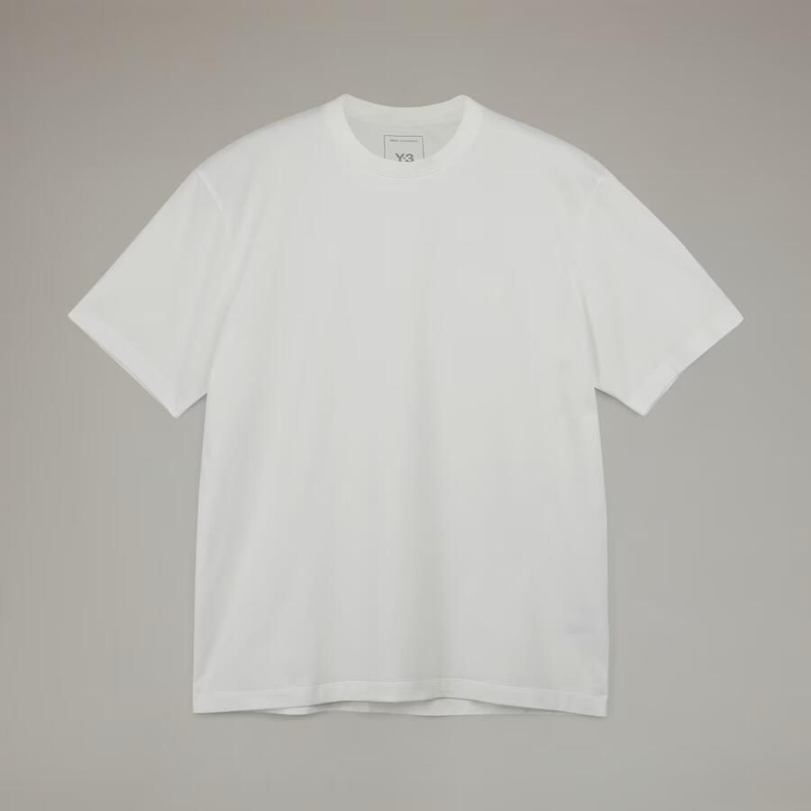 Y-3 Korte Mouw Logo T-shirt Regular Fit White Heren - Foto 3