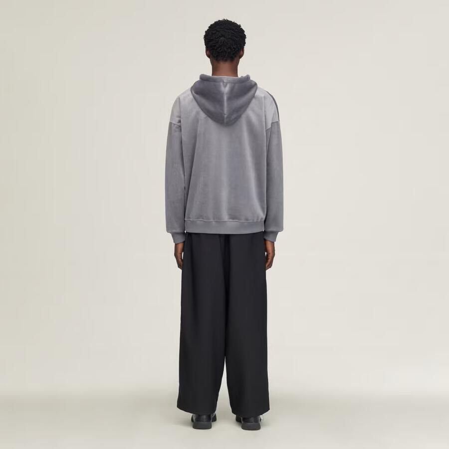 Adidas Y-3 RIBFLUWELEN HOODIE MET LANGE RITSSLUITING - Foto 3