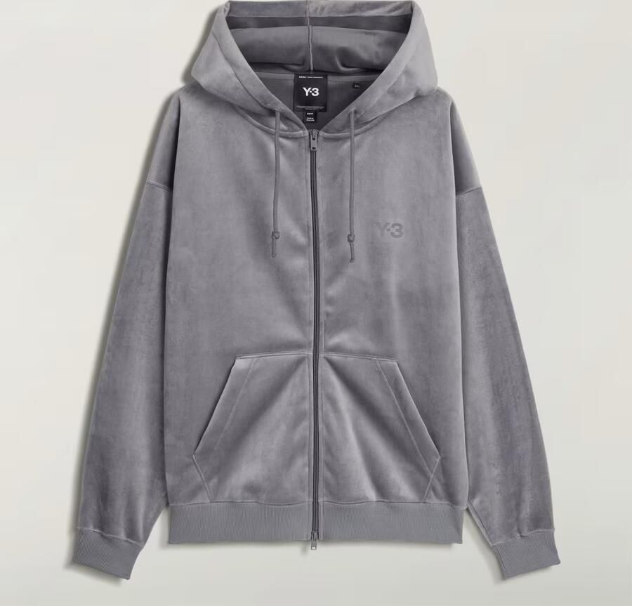 Adidas Y-3 RIBFLUWELEN HOODIE MET LANGE RITSSLUITING - Foto 5