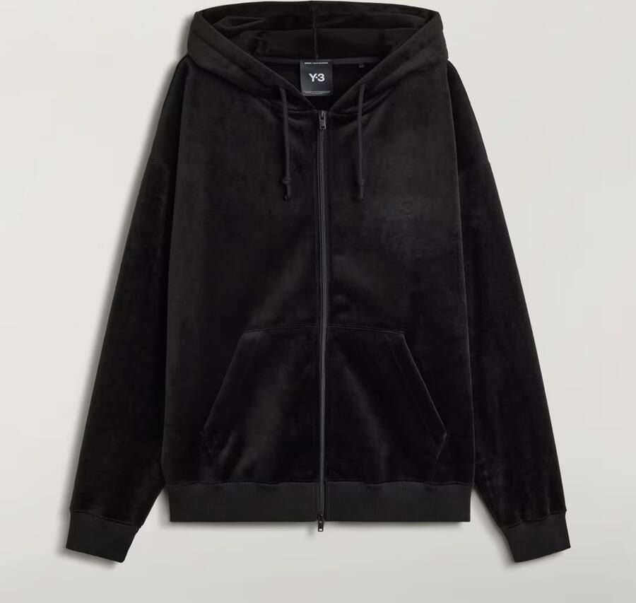 Adidas Y-3 RIBFLUWELEN HOODIE MET LANGE RITSSLUITING - Foto 5