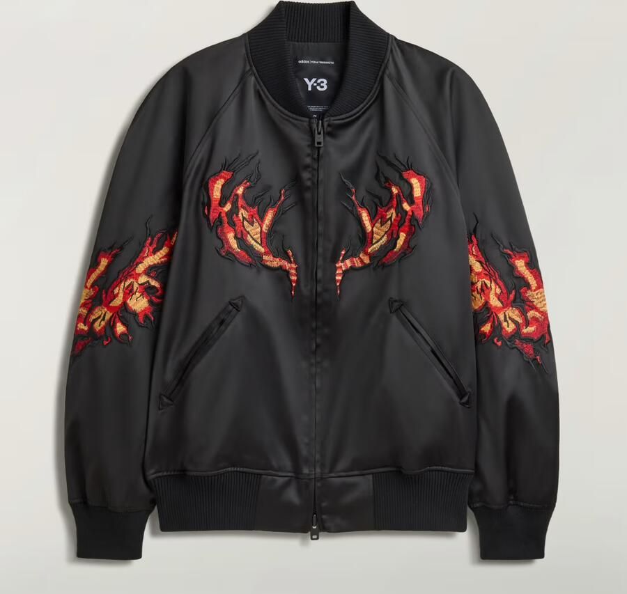 Adidas Y-3 SATIJNEN SOUVENIRJACK MET GEBORDUURDE GRAPHIC - Foto 5