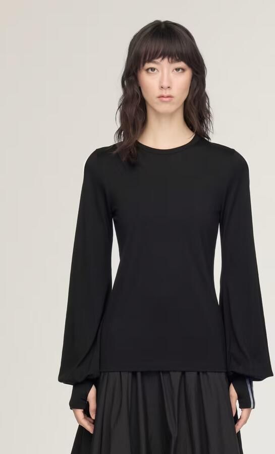 Adidas Y-3 WOOL CINCHED DRAPE LONGSLEEVE