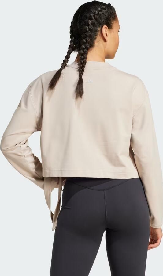 Adidas Sweaters Sweatshirt Yoga Cover Up beige - Foto 5