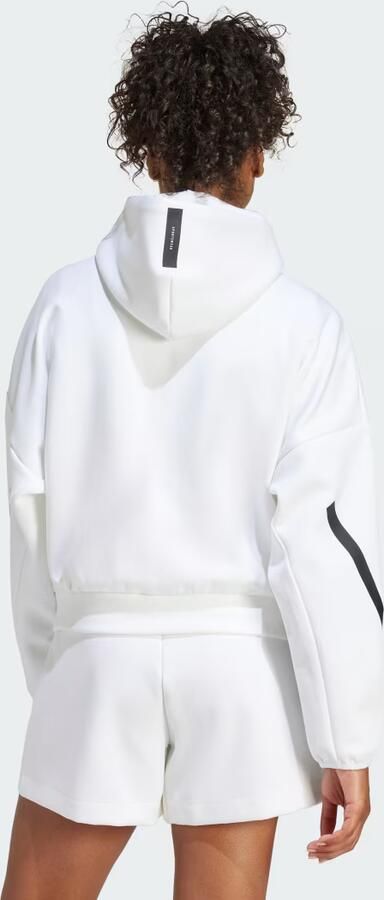 Adidas Witte Zip-Through Hoodie voor Vrouwen White Dames - Foto 5