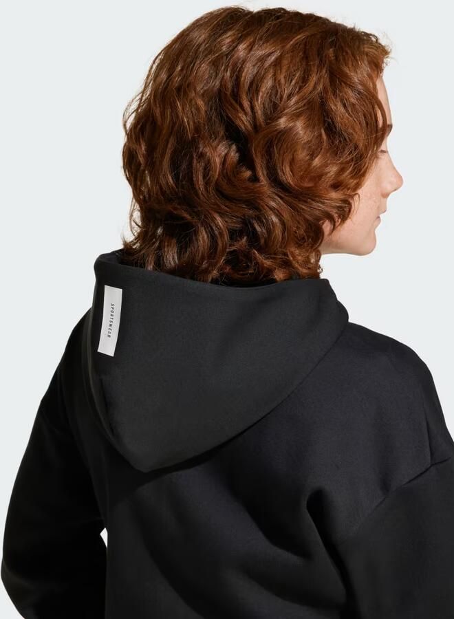 Adidas Z.N.E. Trainingsjack met Capuchon en Lange Rits Kids Zwart - Foto 3