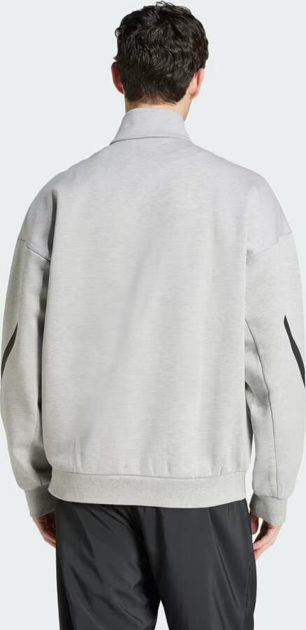 Adidas Z.N.E. Sweatshirt met Korte Rits Grijs- Heren Grijs - Foto 5