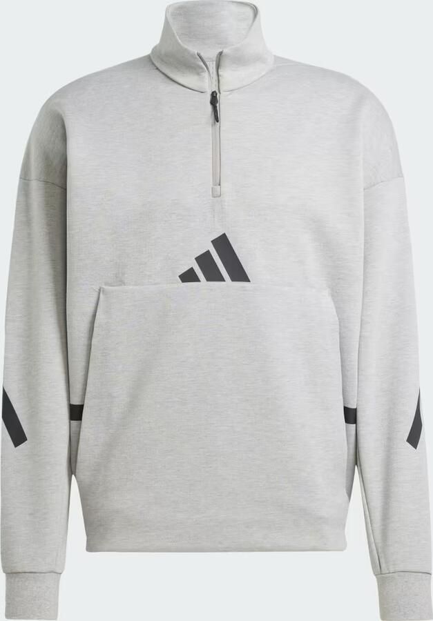 Adidas Z.N.E. Sweatshirt met Korte Rits Grijs- Heren Grijs - Foto 3