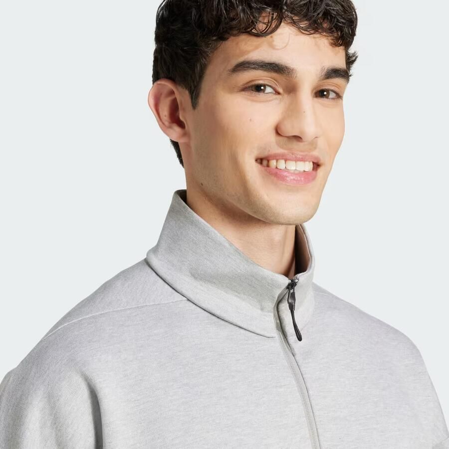 Adidas Z.N.E. Sweatshirt met Korte Rits Grijs- Heren Grijs - Foto 1