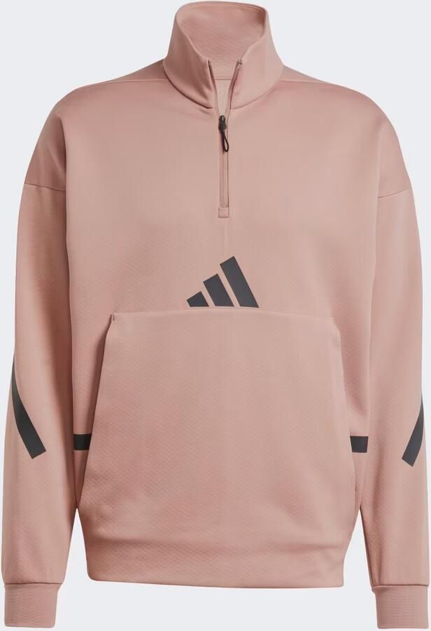 Adidas Z.N.E. Sweatshirt met Korte Rits Roze- Heren Roze