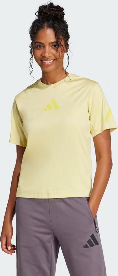 Adidas Z.N.E. T-Shirt Geel- Dames Geel - Foto 6