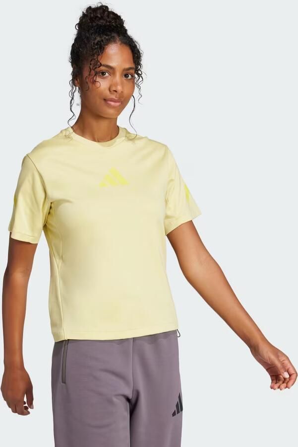 Adidas Z.N.E. T-Shirt Geel- Dames Geel - Foto 3