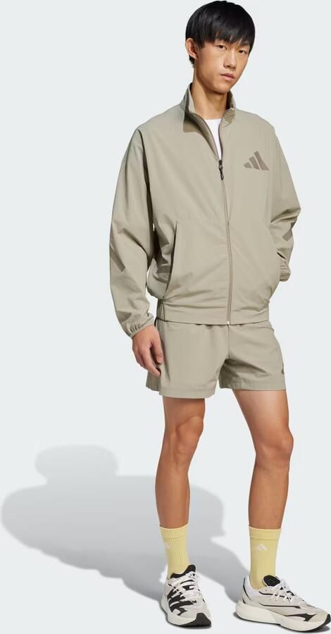 Adidas Z.N.E. Woven Sportjack Beige- Heren Beige - Foto 4