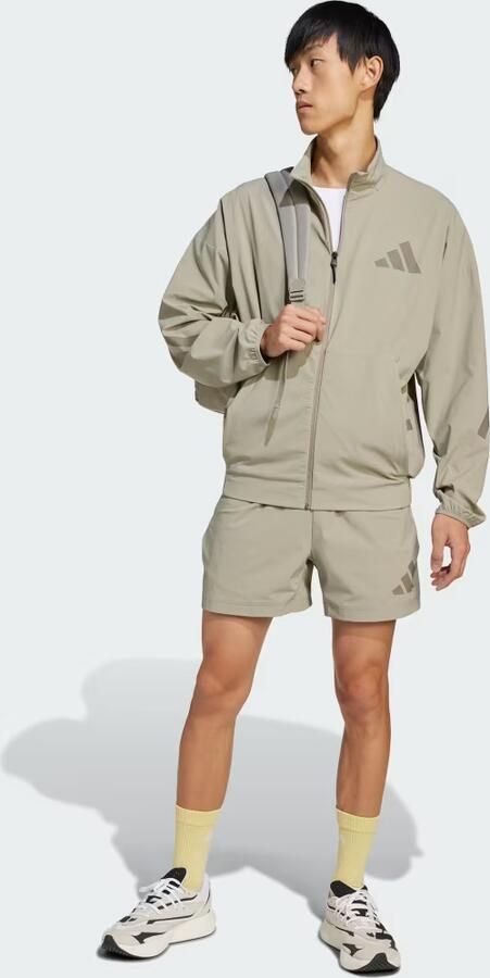 Adidas Z.N.E. Woven Sportjack Beige- Heren Beige - Foto 5