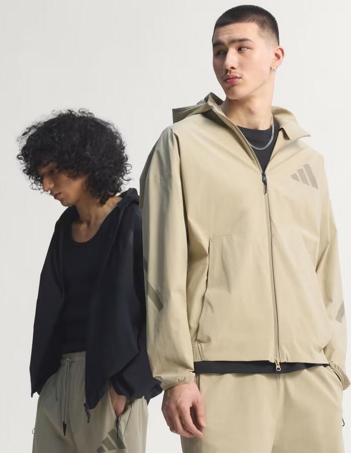 Adidas Sportswear trainingsjack met capuchon en logoprint