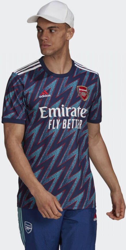 Adidas arsenal fc 3 stripes third shirt eu 21 22 blauw heren