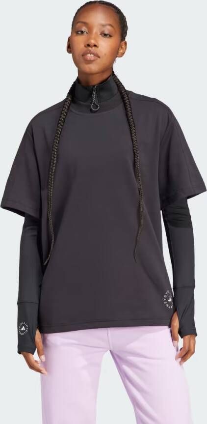 Adidas by stella mccartney Zwart Logo T-shirt met korte mouwen Black Dames