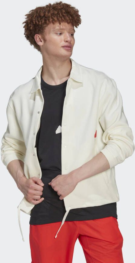 Adidas Sportswear Coach Jacket Bomberjacks Kleding off white maat: XL beschikbare maaten:XL