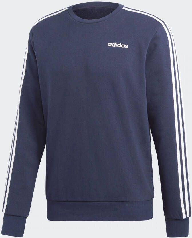 Adidas Gestreepte Crewneck French Terry Sweatshirt Blauw Multicolor Geribbelde Zoom Blue Heren