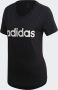 Adidas essentials linear slim shirt zwart dames - Thumbnail 2