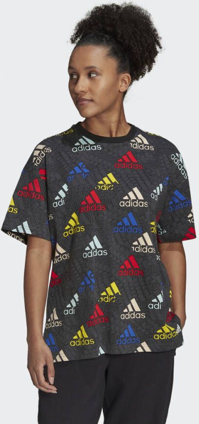 Adidas Sportswear Essentials Multi-Colored Logo Boyfriend T-shirt