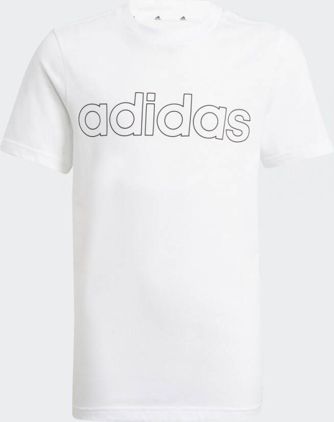 Adidas essentials logo shirt wit kinderen
