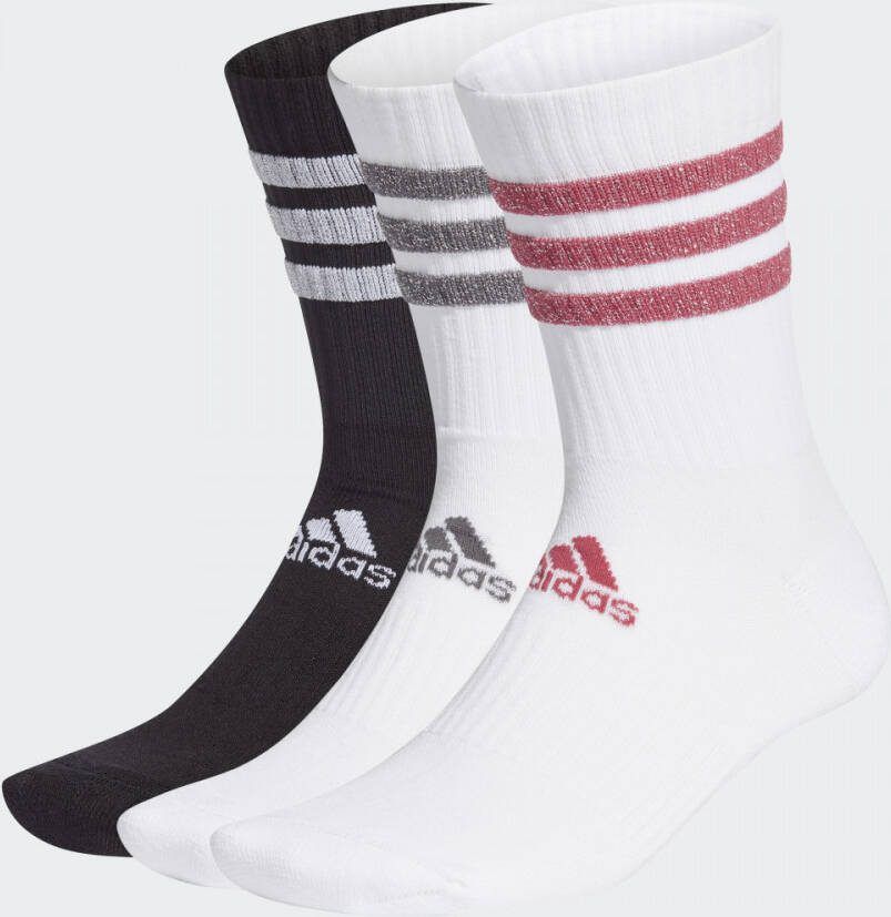 Adidas Performance Glam 3-Stripes Gevoerde Sportsokken 3 Paar