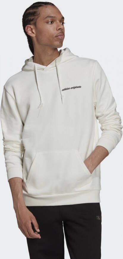 Adidas Originals Yung mannen; sweatshirt met hoodie Hc7181 Wit Heren