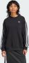 Adidas Oversized Crewneck Sweatshirt Klassieke Adicolor Black Dames - Thumbnail 1