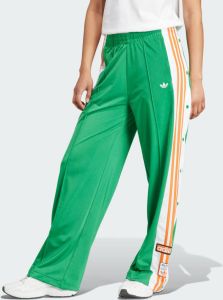 Adidas Originals Groene wijde broek met drukknopen Groen Dames