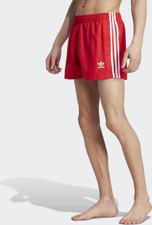 Adidas Originals Klieke Adidas 3-Stripes Zwembroek Red Heren