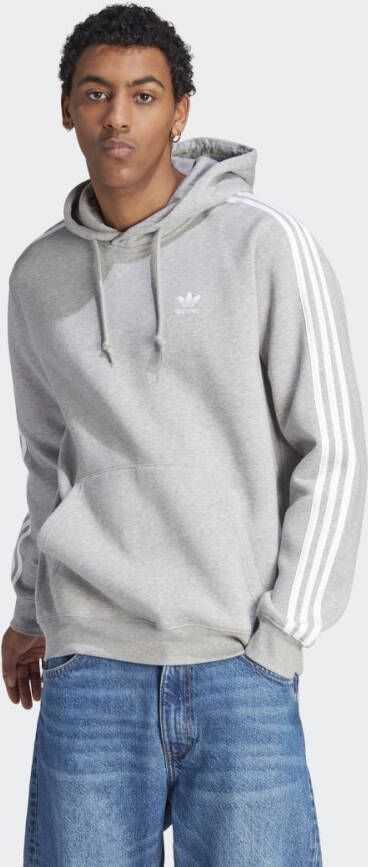 Adidas Originals Klassieke 3-Stripes Hoodie Sweater Gray Heren
