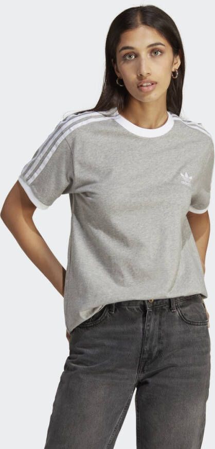 Adidas Originals Adicolor Classic 3-Stripes Dames T-shirt Gray Dames