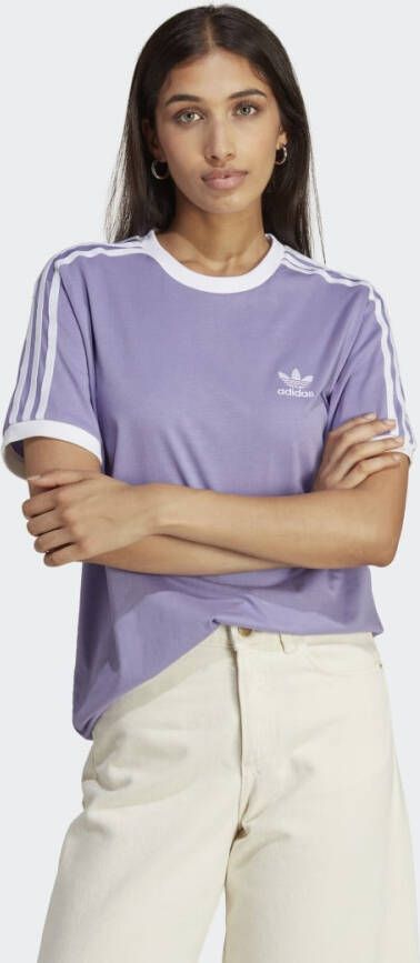 Adidas Originals Adicolor 3-stripes T-shirt T-shirts Kleding magic lilac maat: XS beschikbare maaten:XS