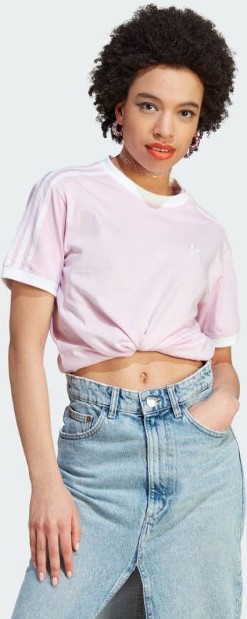 Adidas Originals Roze Sport T-shirt voor Dames Regular Fit Herfst-Winter Ik4048 Pink Dames
