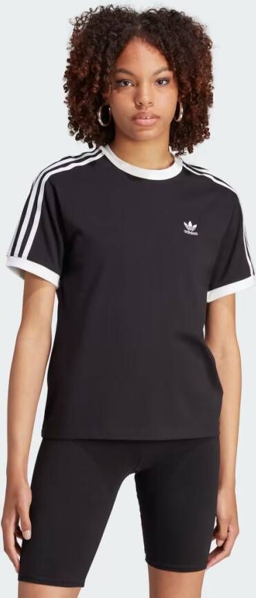 Adidas Originals Klassieke 3-Stripes Dames T-shirt Zwart Black Dames