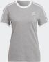 Adidas Originals Grijze Sportieve T-shirt voor Dames Grijs Dames - Thumbnail 1