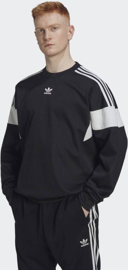 Adidas Originals Zwarte Crewneck Sweatshirt met Logo Borduursel Black Heren