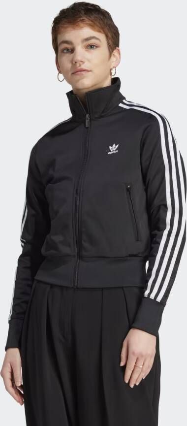 Adidas Originals Zwarte zip-up hoodie met authentieke adidas stijl Black Dames