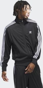 Adidas Originals Zwarte hoge nek zip-up trui voor heren Zwart Heren