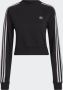 Adidas Zwarte Crewneck Sweatshirt Lichtgewicht Lange Mouw Black Dames - Thumbnail 1