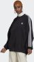 Adidas Zwarte Oversize Crewneck Sweatshirt met 3 Strepen Black Dames - Thumbnail 3