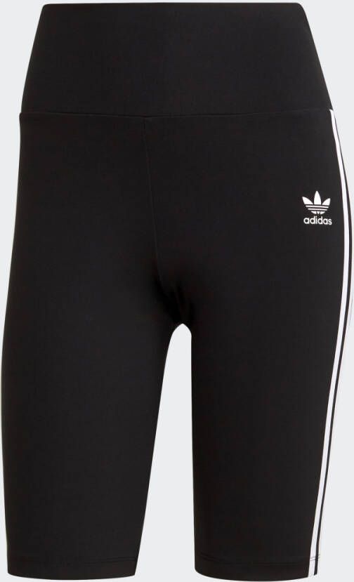 Adidas Originals Zwarte adicolor Dames Shorts met Contrasterende Banden Black Dames