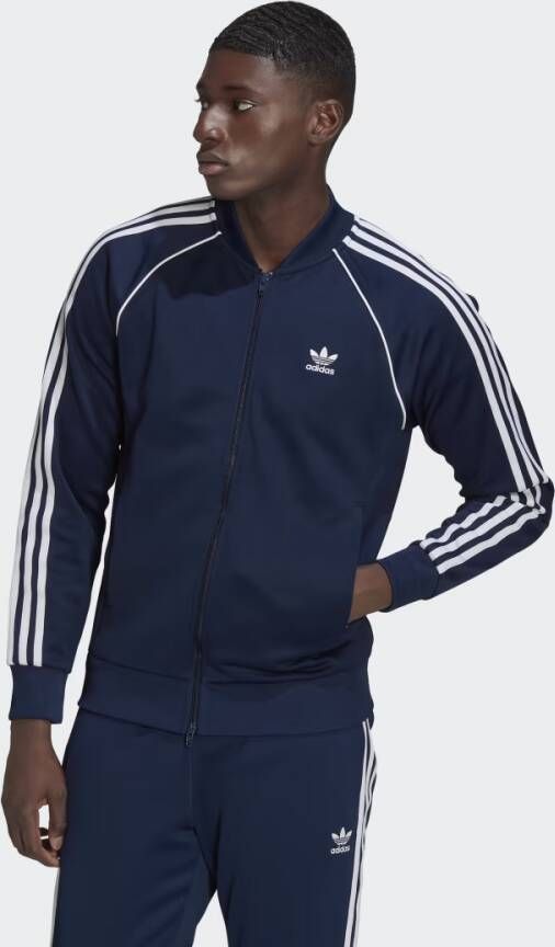 Adidas Originals Adicolor Superstar Slim Trainingsjacke Trainingsjassen Kleding night indigo white maat: L beschikbare maaten:L